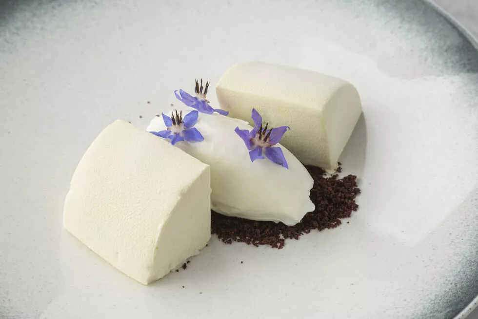 Огуречный чизкейк с мороженым из йогурта