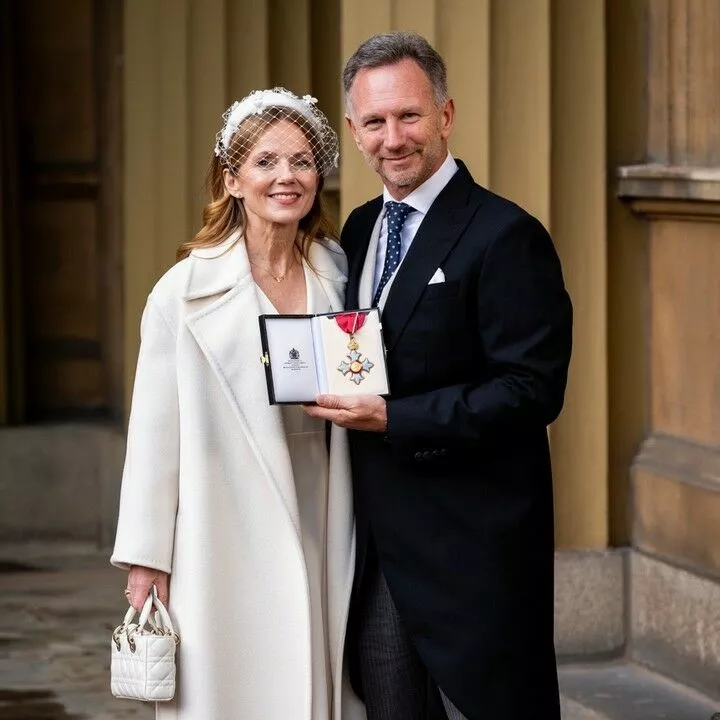 Джери Холлиуэлл с мужем Кристианом