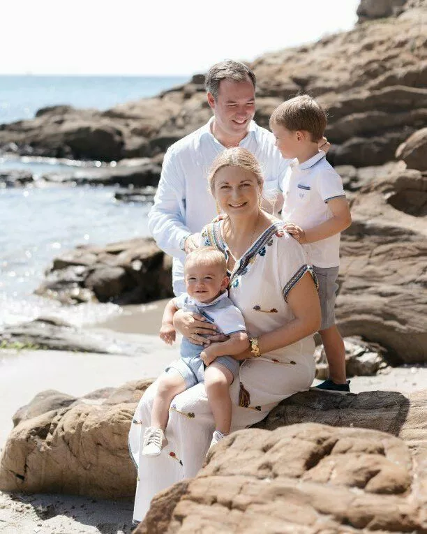 Гийом и Стефания с детьми