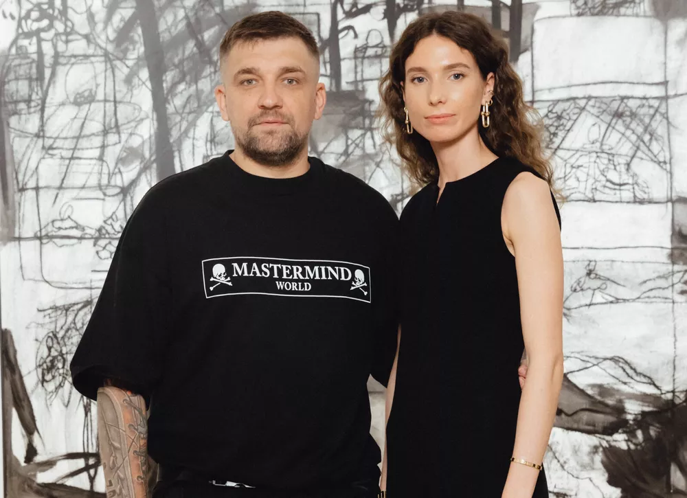 Баста, Андрей Малахов и Алена Долецкая на открытии выставки Музалевского в Alina Pinsky Gallery