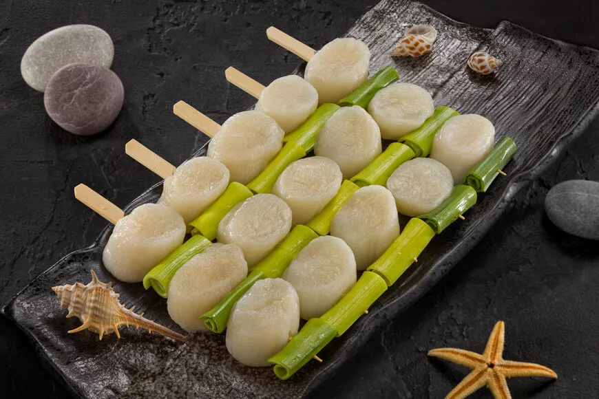 Шашлычки из морского гребешка
