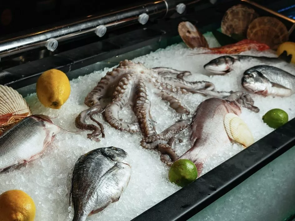 Витрина с морепродуктами