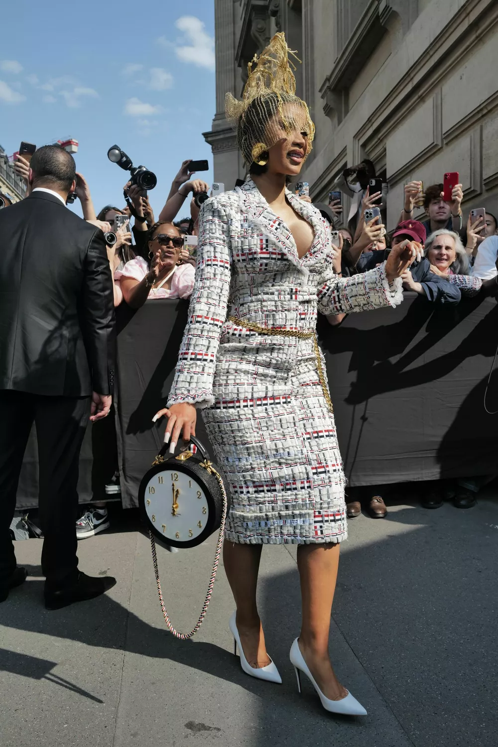 Cardi B на показе Thom Browne