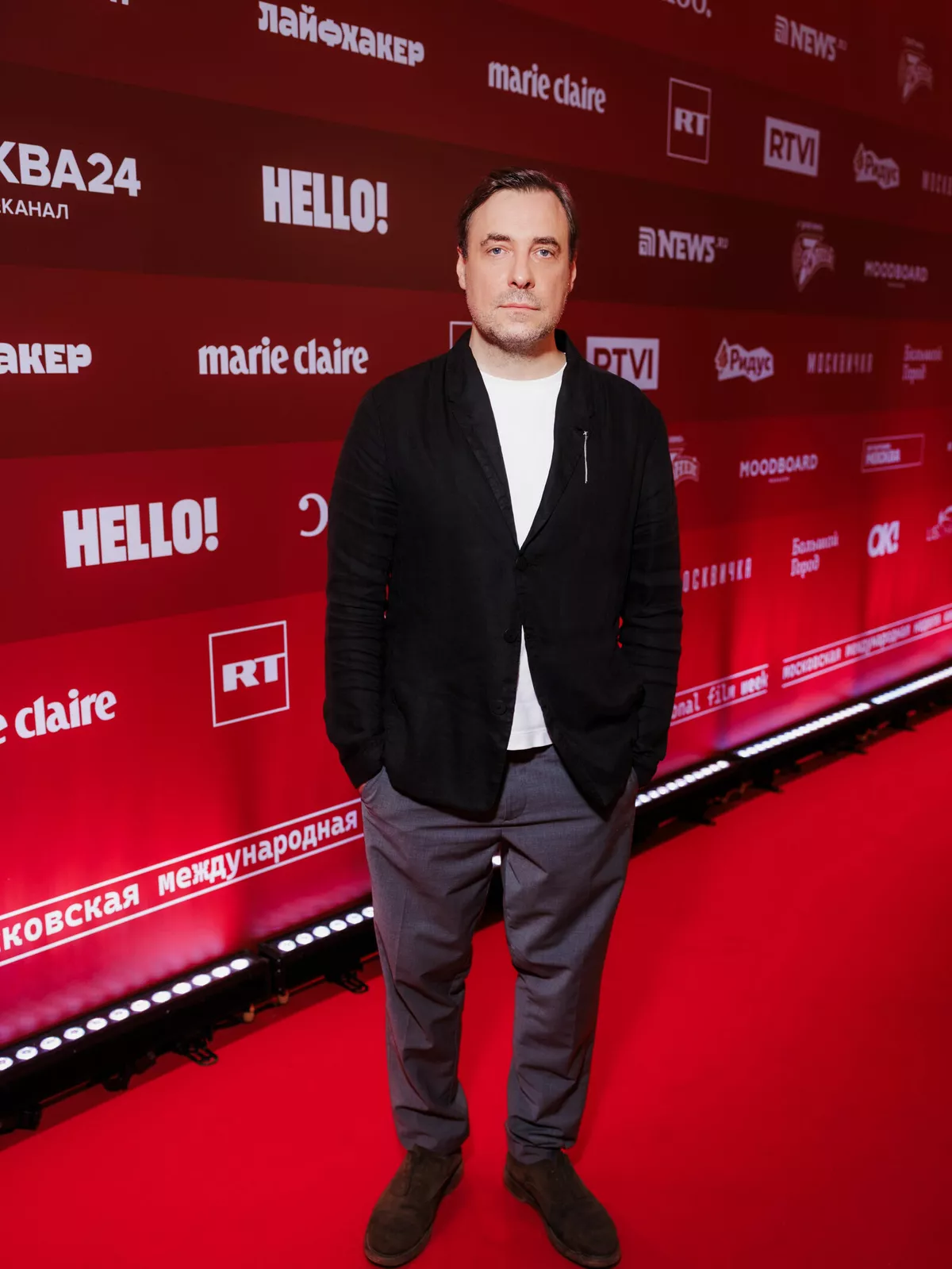 Евгений Цыганов на премьере отреставрированной версии фильма Павла Лунгина «Ветка сирени», организованной HELLO! в рамках Московской международной недели кино