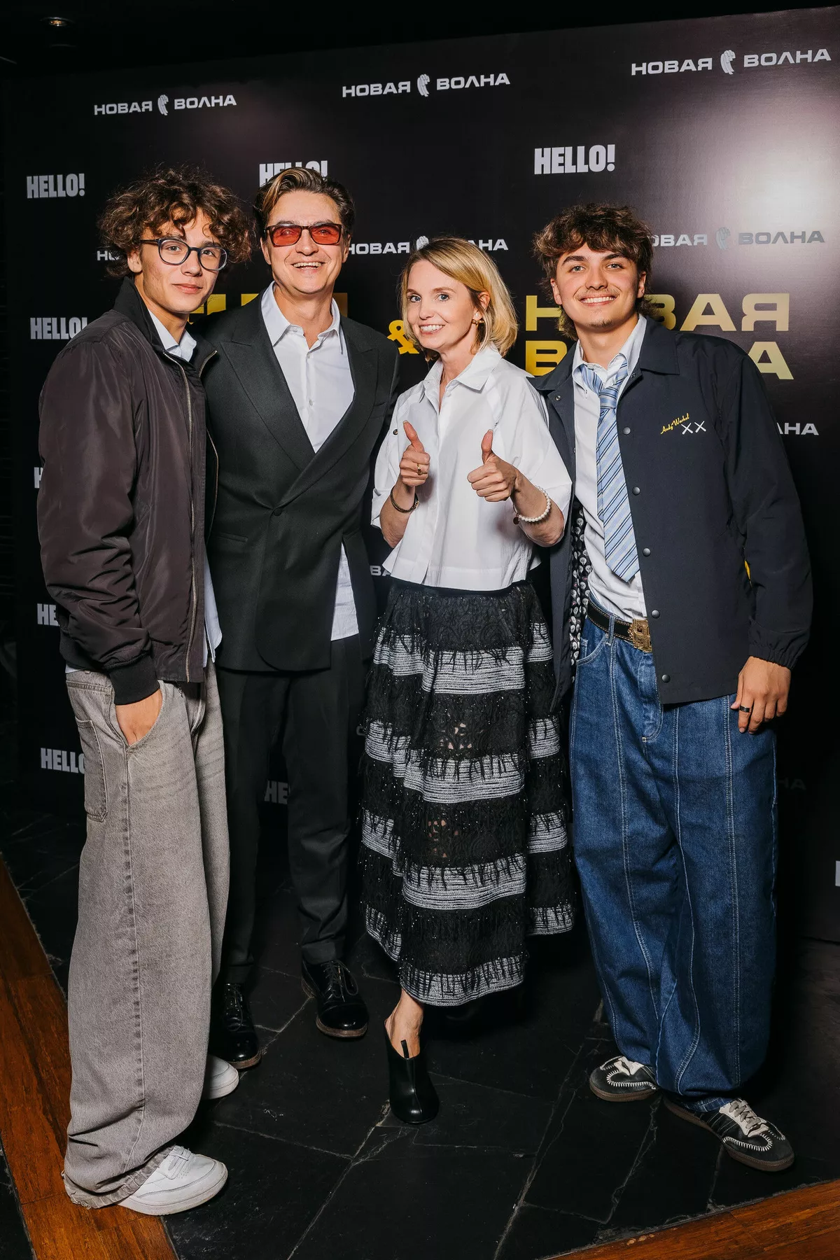 Сергей Филин с семьёй на вечеринке HELLO! в рамках «Новой волны 2026», 23 августа 2026 г.