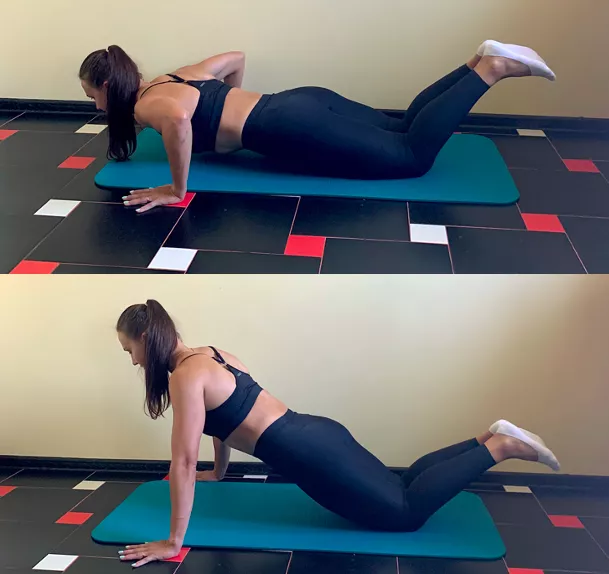 Отжимания широким хватом (с колен)