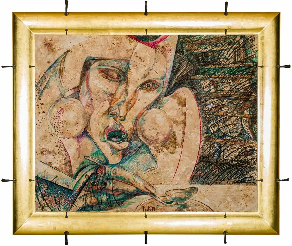 Женщина, едящая щи, 2013