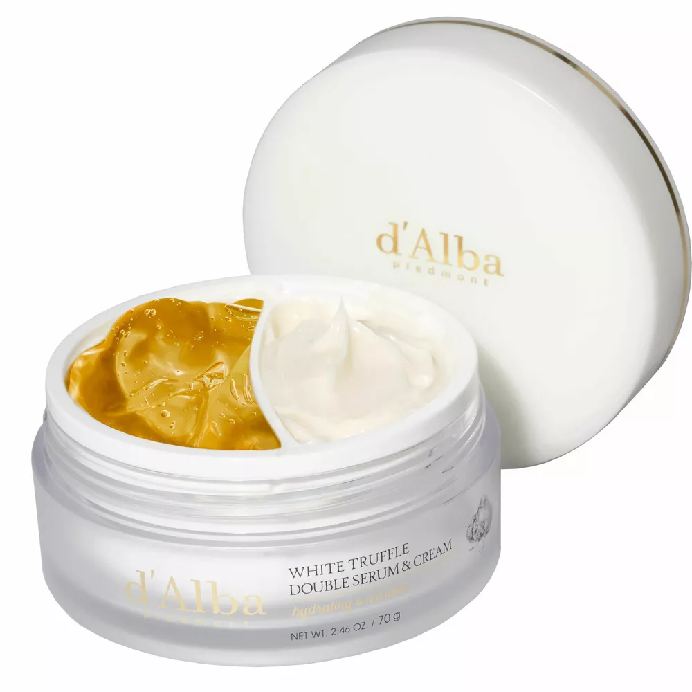 Двухэтапный крем для лица для увлажнения и питания White Truffle Double Serum & Cream, d'Alba