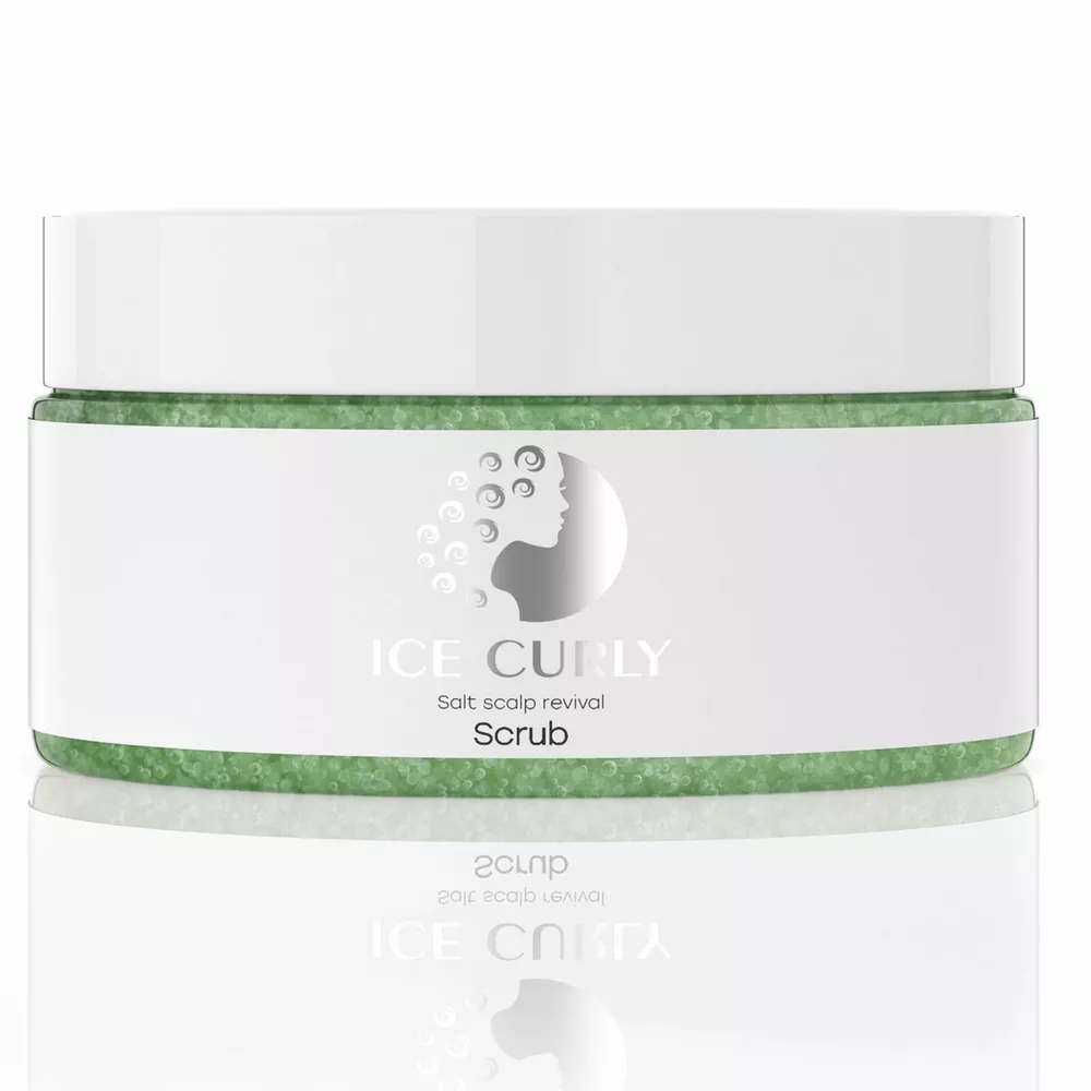 Солевой скраб для деликатного восстановления кожи головы, ICE CURLY