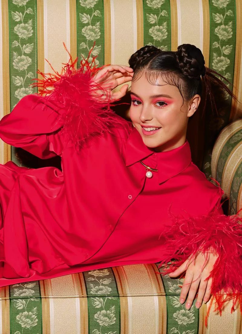 Костюм, Lime; колье, Poison Drop