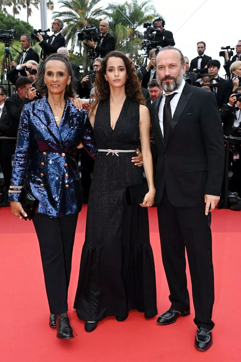 Венсан Перес с женой и дочерью