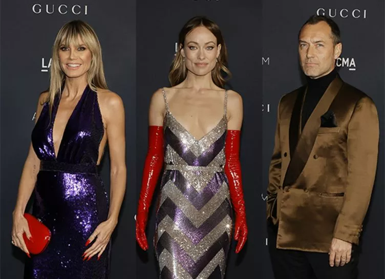 Хайди Клум, Оливия Уайлд, Джуд Лоу и другие на гала-вечере LACMA Art + Film 2022