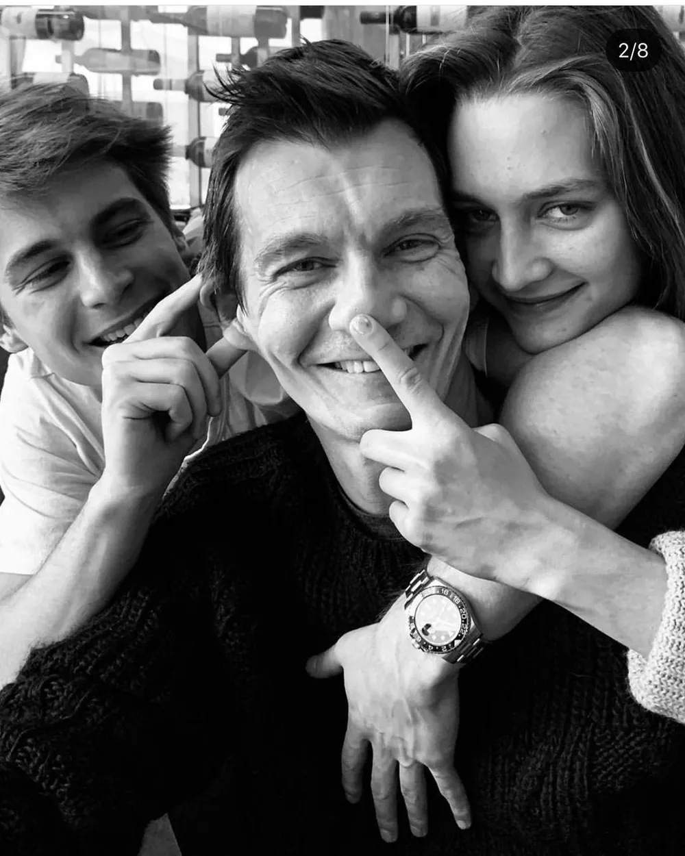 Иван Янковский с отцом Филиппом и сестрой Лизой