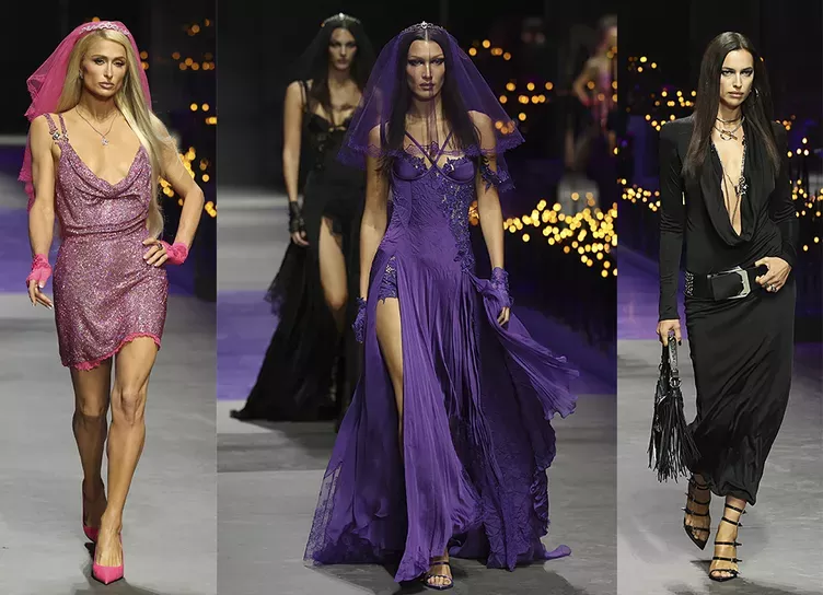 Пэрис Хилтон, сестры Хадид, Ирина Шейк и другие на суперзвездном показе Versace в Милане